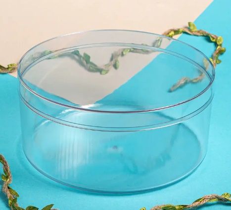 BLUE Cake Box Cristal Redonda c/ Tampa 1,...