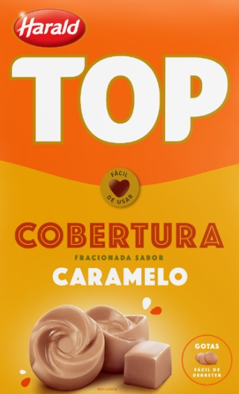 Cobertura Chocolate Caramelo Gotas - 250g...
