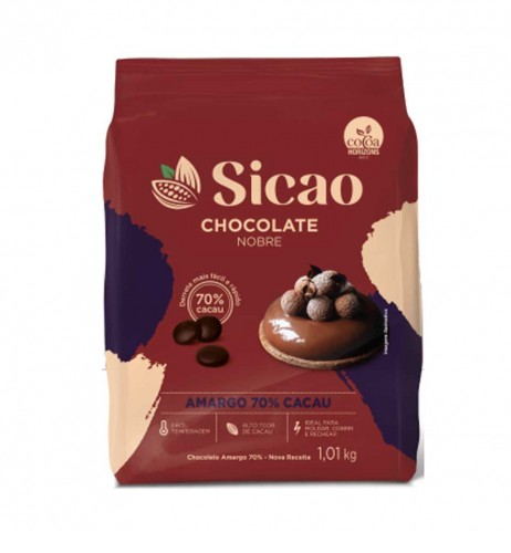 Chocolate Nobre Amargo 70% Gotas 11,01KG ...