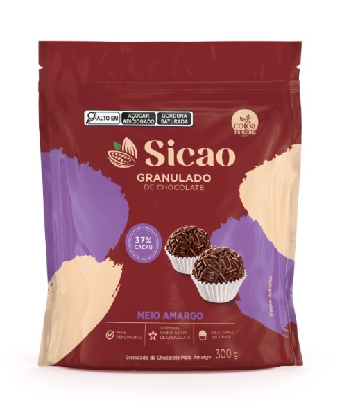 Chocolate Granulado de Chocolate Meio Ama...