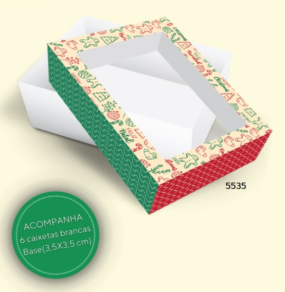 Caixa Para 6 Doces Natal ULTRA