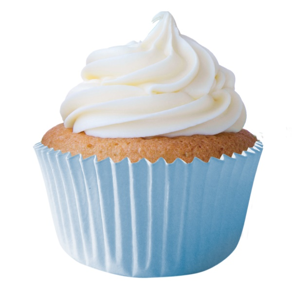 Forminha n°02 Mini Cupcake Azul Bebê 45 u...